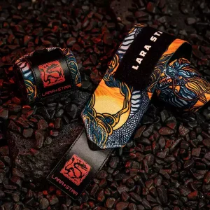 Lara star Dragon print wrist wraps/wrist support